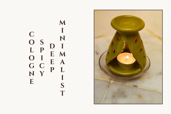 minimalist deep spicy cologne